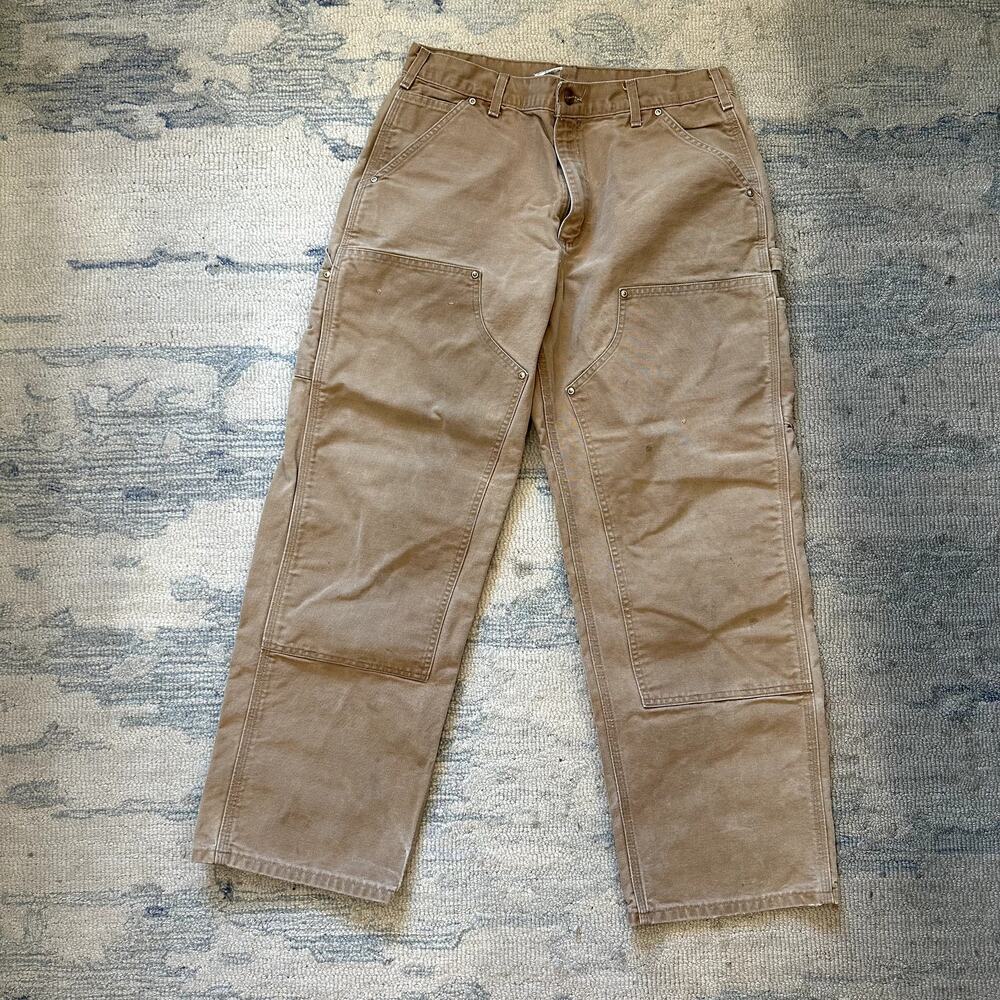 Carhartt Brown Double Knee Carpenter Pants Union Made 34x30